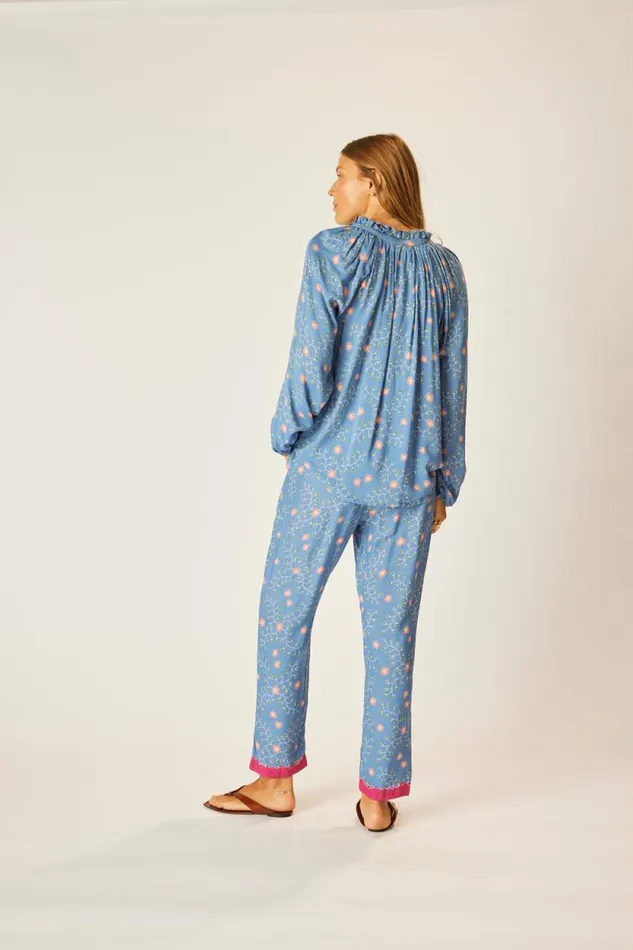Tops Shop Natalie Martin PENNY BLOUSE Pinwheel Denim