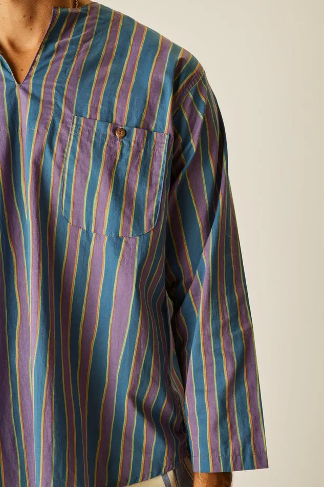 Tops Shop Natalie Martin RYAN SHIRT Batik Stripe Lavender