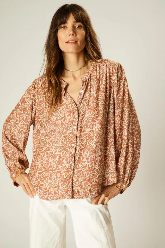 Tops Shop Natalie Martin TOLAN SHIRT Gloriosa Sandstone