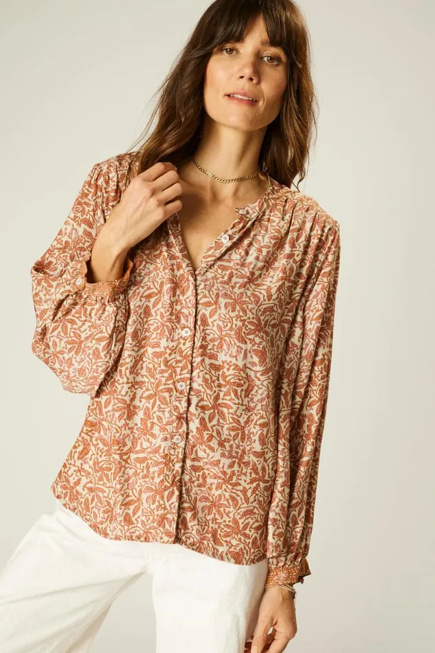Tops Shop Natalie Martin TOLAN SHIRT Gloriosa Sandstone