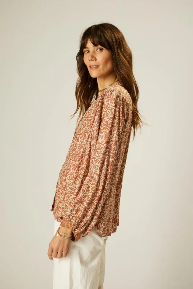 Tops Shop Natalie Martin TOLAN SHIRT Gloriosa Sandstone