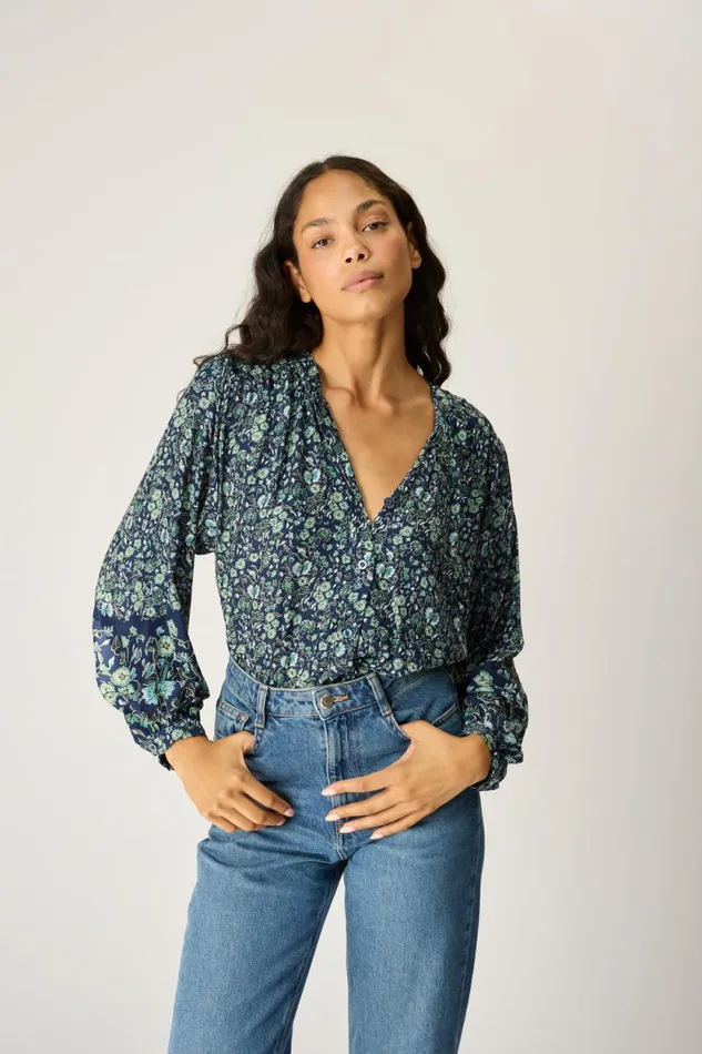 Tops Shop Natalie Martin TOLAN SHIRT Petite Fleur Marine