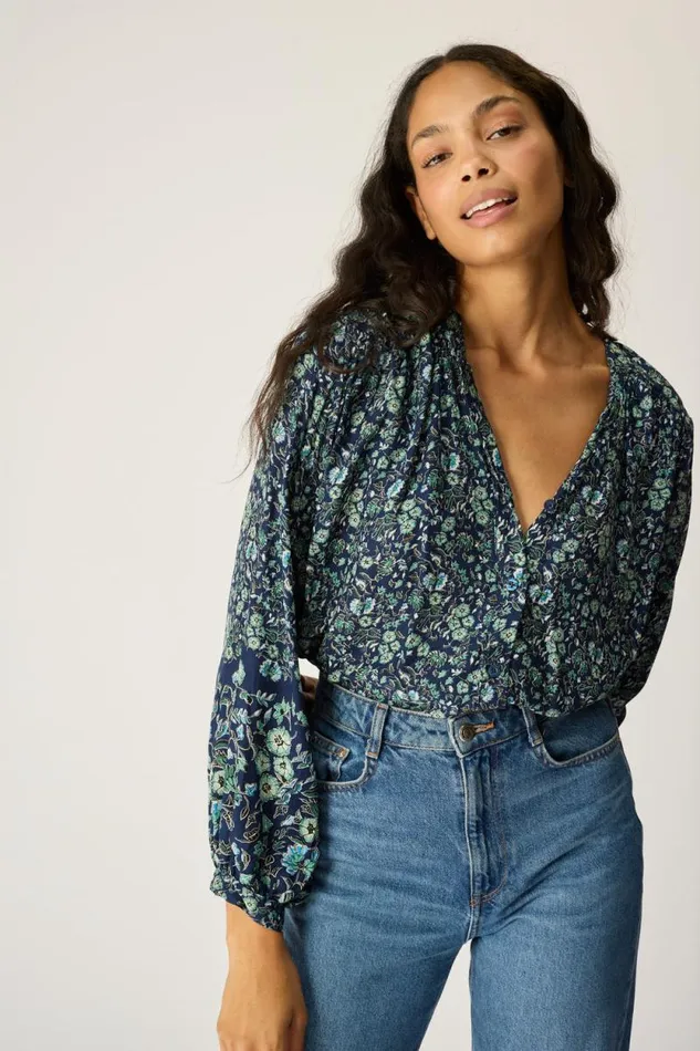 Tops Shop Natalie Martin TOLAN SHIRT Petite Fleur Marine