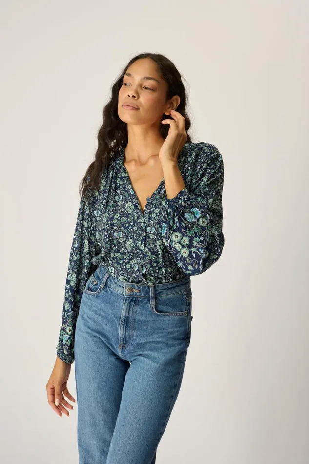 Tops Shop Natalie Martin TOLAN SHIRT Petite Fleur Marine