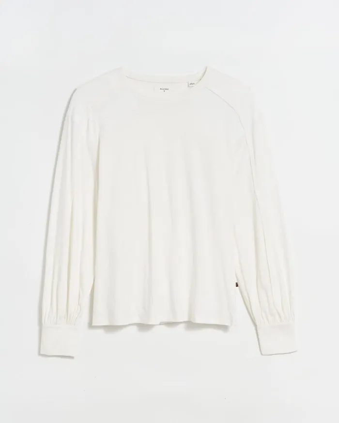 Tops Women Billy Reid Pleat Sleeve Knit Ivory