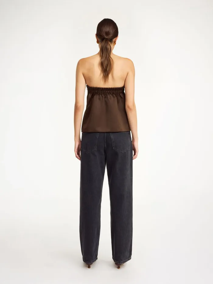Tops Women By Malene Birger Hermie Top Dark Mahogany Tops Women By Malene Birger Hermie Top Dark Mahogany