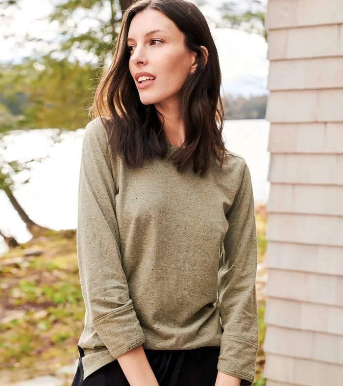 Tops Women Hatley 34 Sleeve Breton 8211 Loden Green
