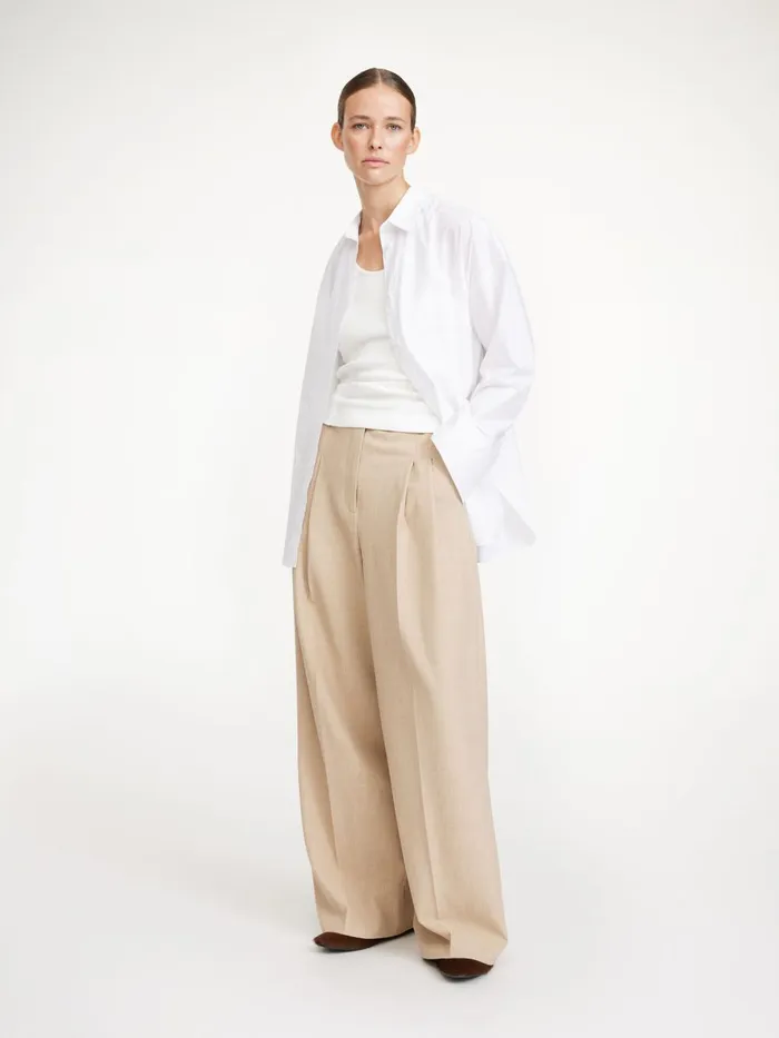 Trousers Women By Malene Birger Cymbaria Highwaist Trousers Cinnamon Brown