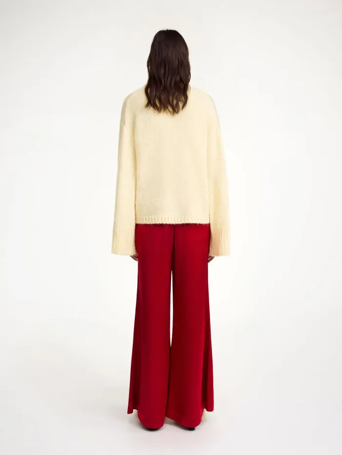 Trousers Women By Malene Birger Lucee Flared Trousers Dark Chilli Trousers Women By Malene Birger Lucee Flared Trousers Dark Chilli
