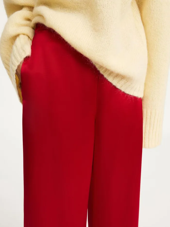 Trousers Women By Malene Birger Lucee Flared Trousers Dark Chilli Trousers Women By Malene Birger Lucee Flared Trousers Dark Chilli