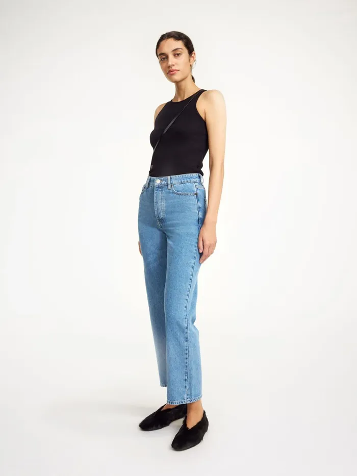 Trousers Women By Malene Birger Milium Organic Cotton Jeans Denim Blue
