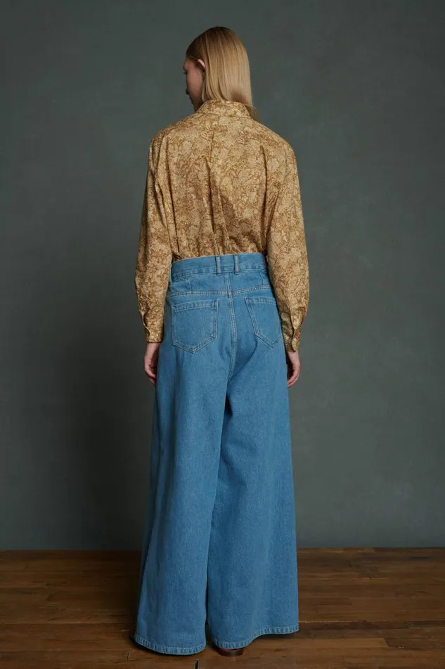 Trousers Women Soeur ALEXIS JEANS Faded Blue Denim