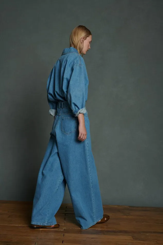 Trousers Women Soeur ALEXIS JEANS Faded Blue Denim