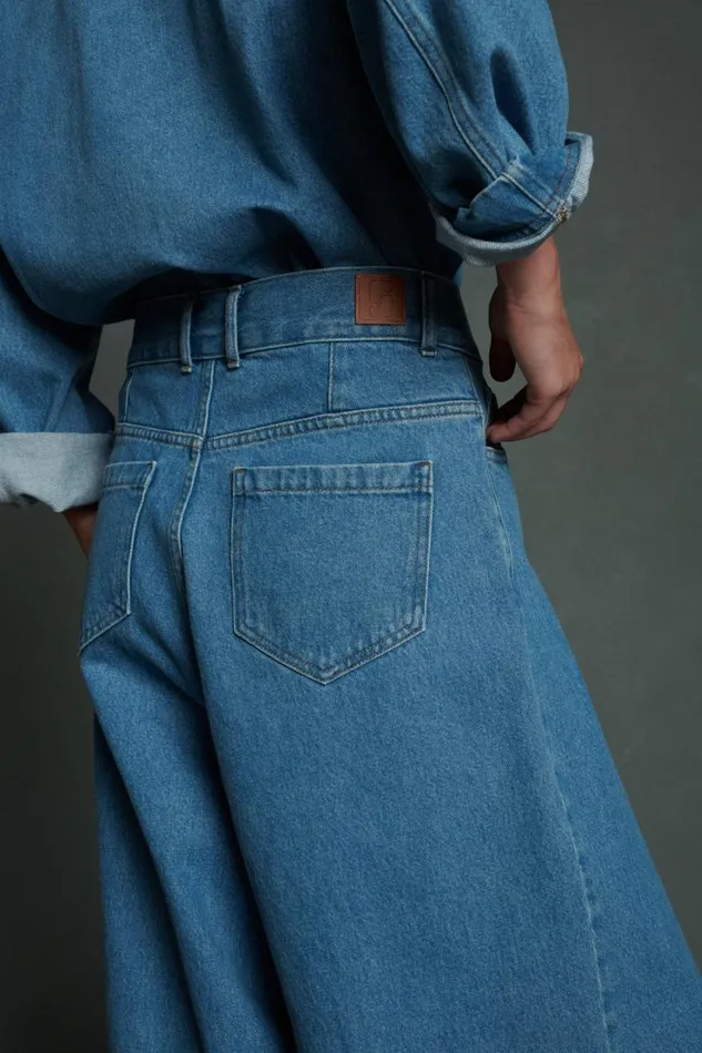Trousers Women Soeur ALEXIS JEANS Faded Blue Denim