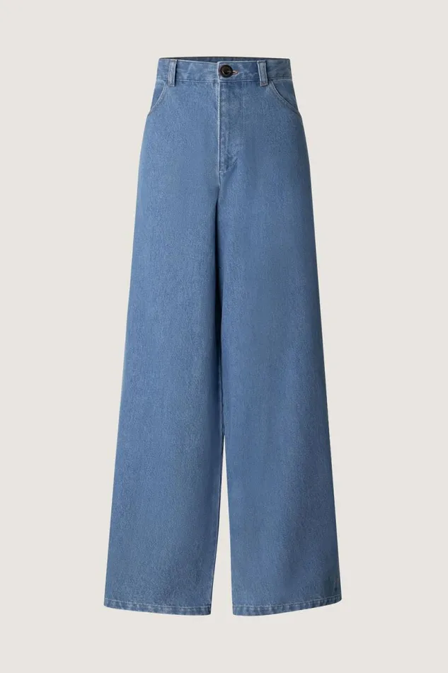 Trousers Women Soeur ALEXIS JEANS Faded Blue Denim