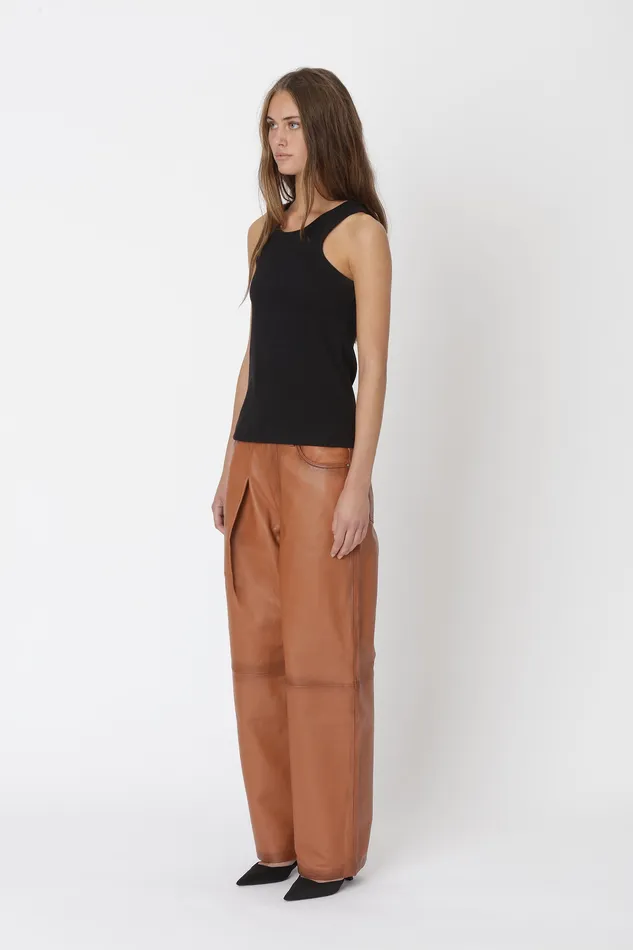 Trousers Women Wonhundred Kelly Leather 8211 Sierra