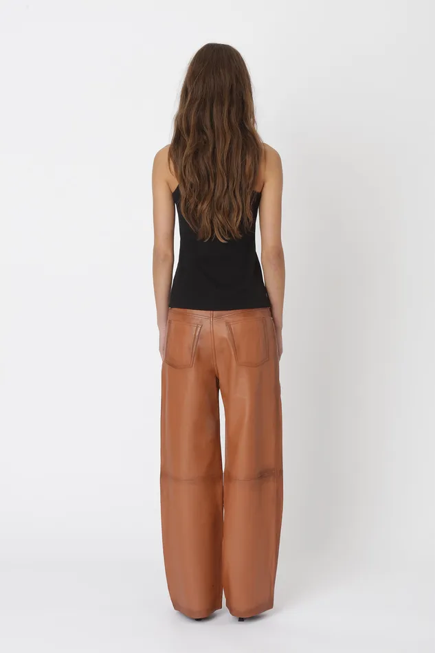 Trousers Women Wonhundred Kelly Leather 8211 Sierra