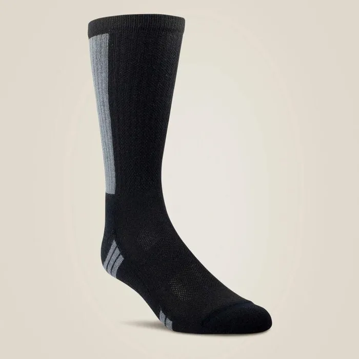 Unisex Socks Ariat VentTEKreg Mid Calf Performance Sock 2 Pair Pack Black