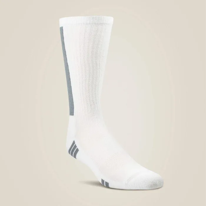Unisex Socks Ariat VentTEKreg Mid Calf Performance Sock 2 Pair Pack White