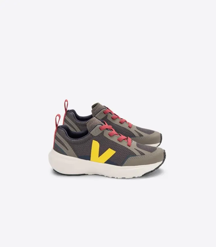 VEJA Canary Kids CANARY ELASTIC LACES ALVEOMESH GRAFITE TONIC