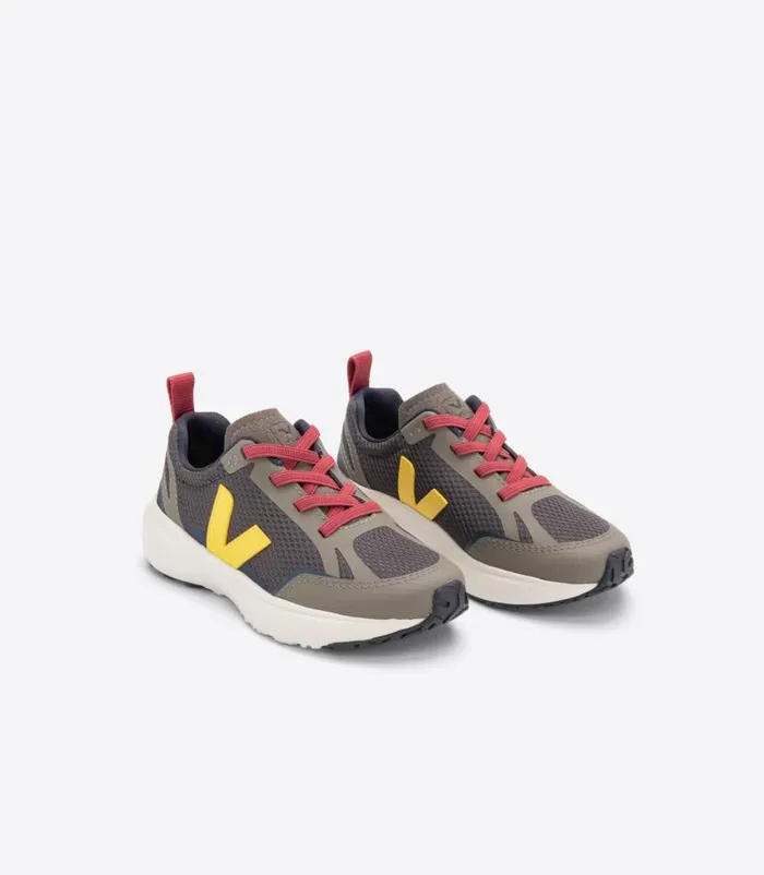 VEJA Canary Kids CANARY ELASTIC LACES ALVEOMESH GRAFITE TONIC