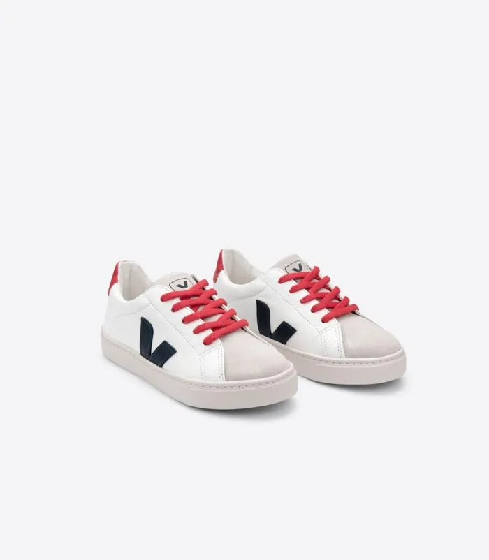 VEJA Esplar Kids ESPLAR LACES LEATHER WHITE NAUTICO PEKIN