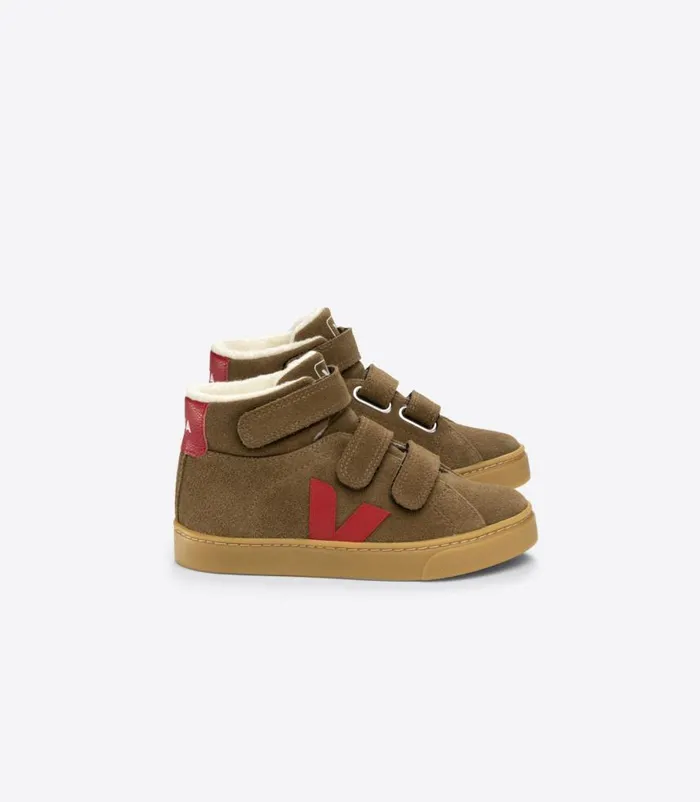 VEJA Esplar Mid Kids ESPLAR MID FURED SUEDE BROWN PEKIN