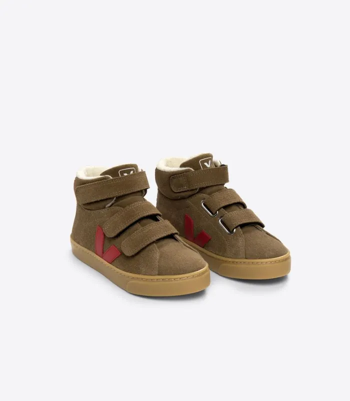 VEJA Esplar Mid Kids ESPLAR MID FURED SUEDE BROWN PEKIN