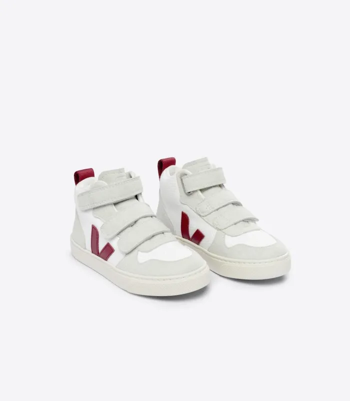 VEJA V10 Mid Kids V10 MID BMESH WHITE MARSALA