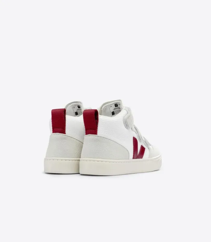 VEJA V10 Mid Kids V10 MID BMESH WHITE MARSALA