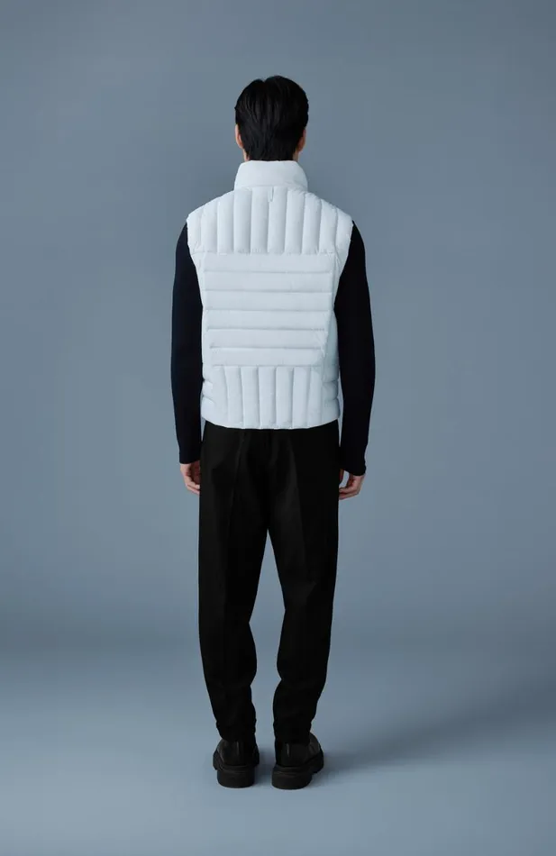 Vests Men Mackage TITUS Perpendicular Channel Quilt Down Vest Black Vests Men Mackage TITUS Perpendicular Channel Quilt Down Vest Black