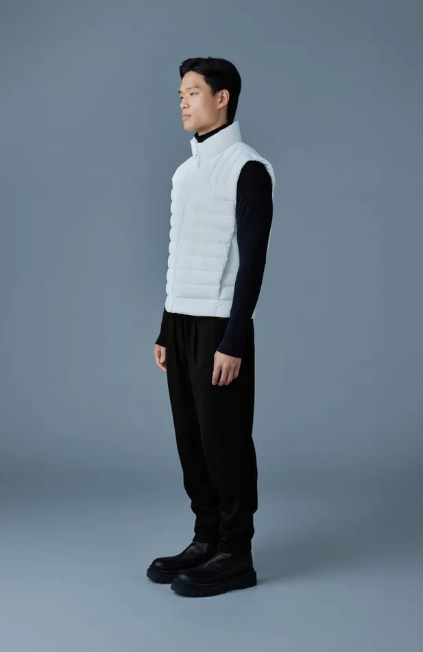 Vests Men Mackage TITUS Perpendicular Channel Quilt Down Vest Black Vests Men Mackage TITUS Perpendicular Channel Quilt Down Vest Black