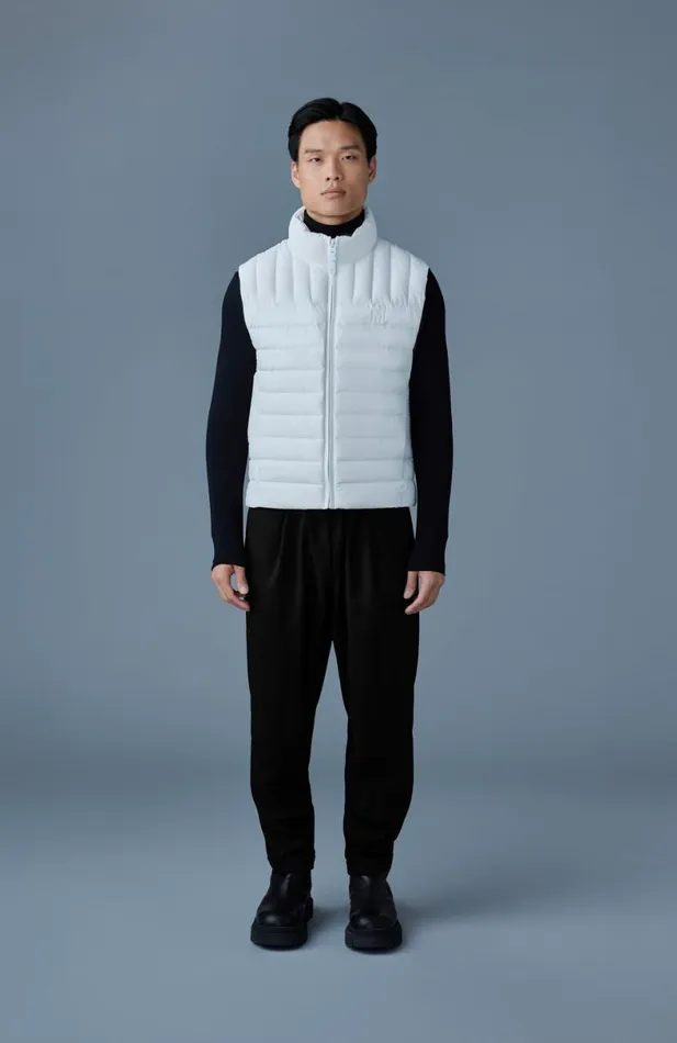 Vests Men Mackage TITUS Perpendicular Channel Quilt Down Vest Black Vests Men Mackage TITUS Perpendicular Channel Quilt Down Vest Black