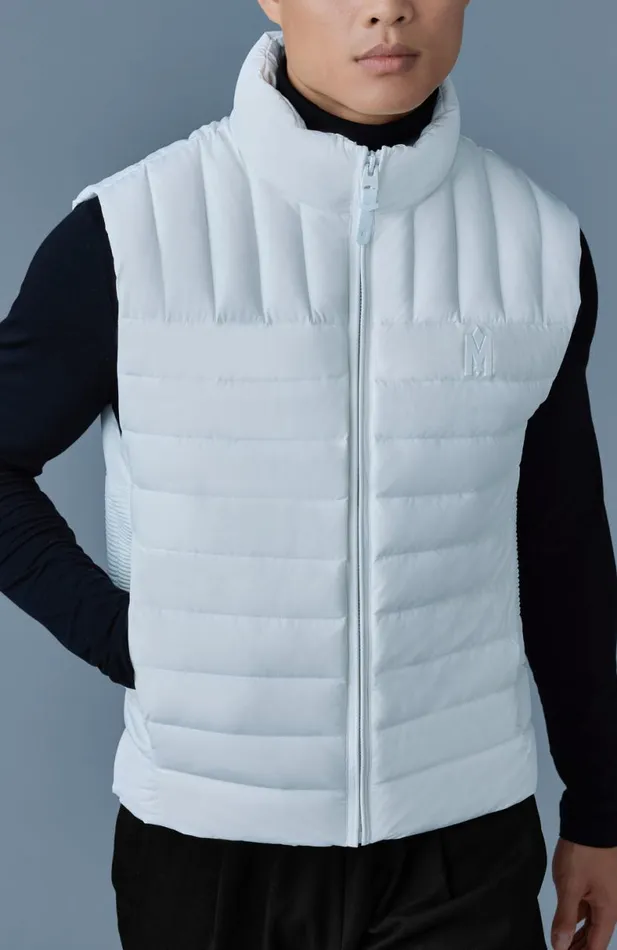 Vests Men Mackage TITUS Perpendicular Channel Quilt Down Vest Black Vests Men Mackage TITUS Perpendicular Channel Quilt Down Vest Black