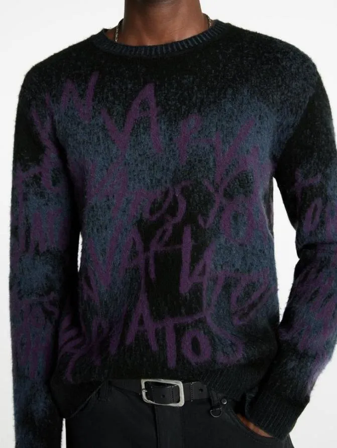 VINHETA CREWNECK SWEATER Black Clothing John Varvatos Sweaters