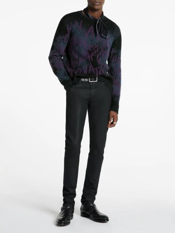 VINHETA CREWNECK SWEATER Black Clothing John Varvatos Sweaters