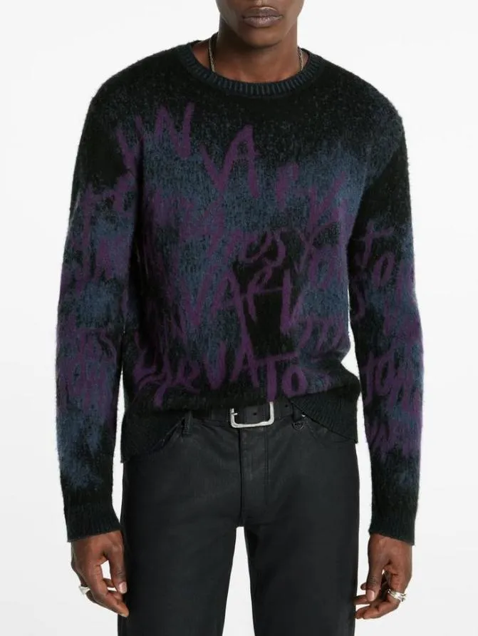 VINHETA CREWNECK SWEATER Black Clothing John Varvatos Sweaters