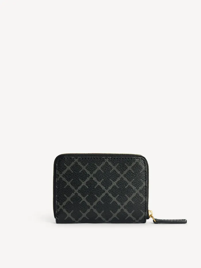 Wallets and Cardholders Women By Malene Birger Elia Printed Coin Purse Charcoal Wallets and Cardholders Women By Malene Birger Elia Printed Coin Purse Charcoal