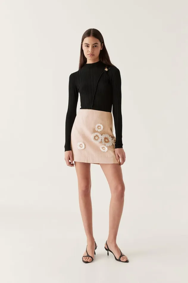 Wave Hardware Rib Knit Black Women Aje Knitwear 038 Jumpers