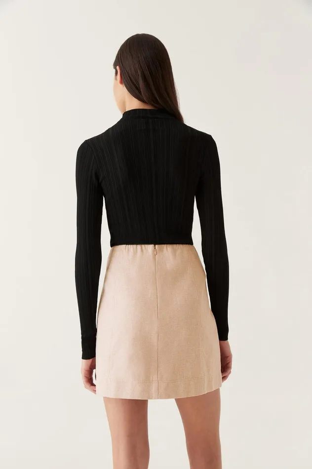 Wave Hardware Rib Knit Black Women Aje Knitwear 038 Jumpers