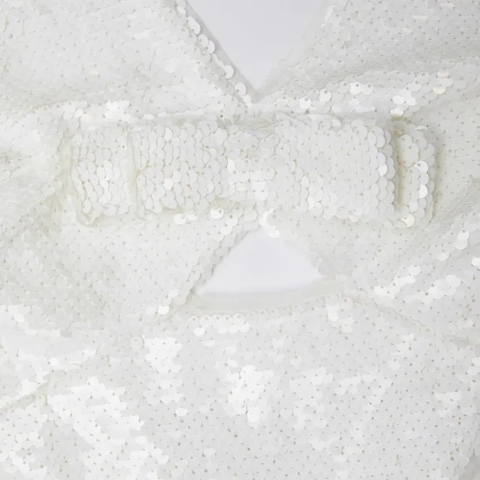White Sequin Mini Dress Women Self Portrait Dresses