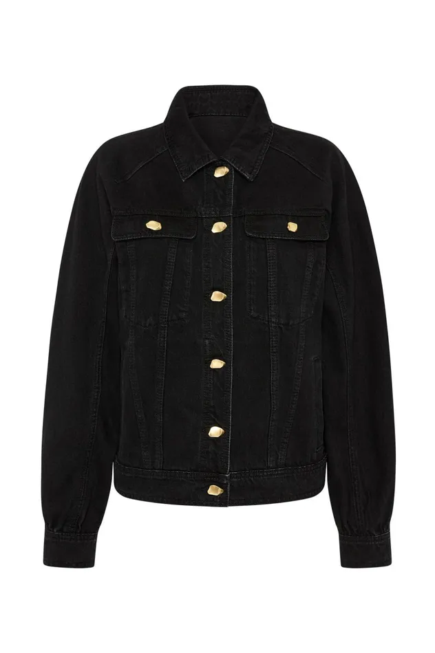 Willa Denim Jacket Black Women Aje Blazers Jackets 038 Coats
