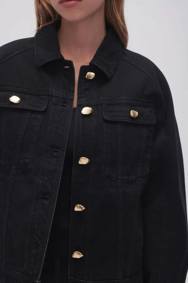 Willa Denim Jacket Black Women Aje Blazers Jackets 038 Coats