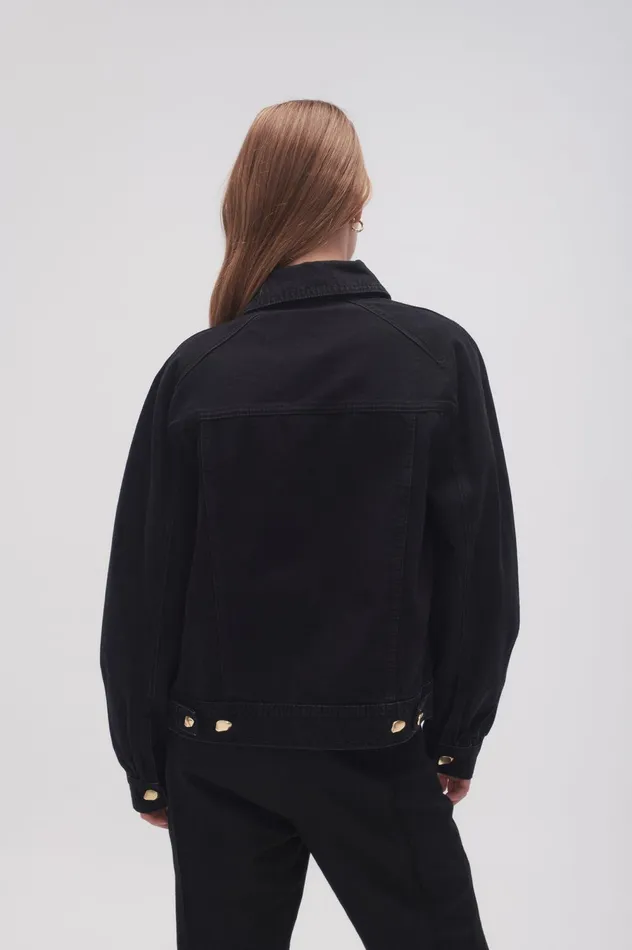 Willa Denim Jacket Black Women Aje Blazers Jackets 038 Coats