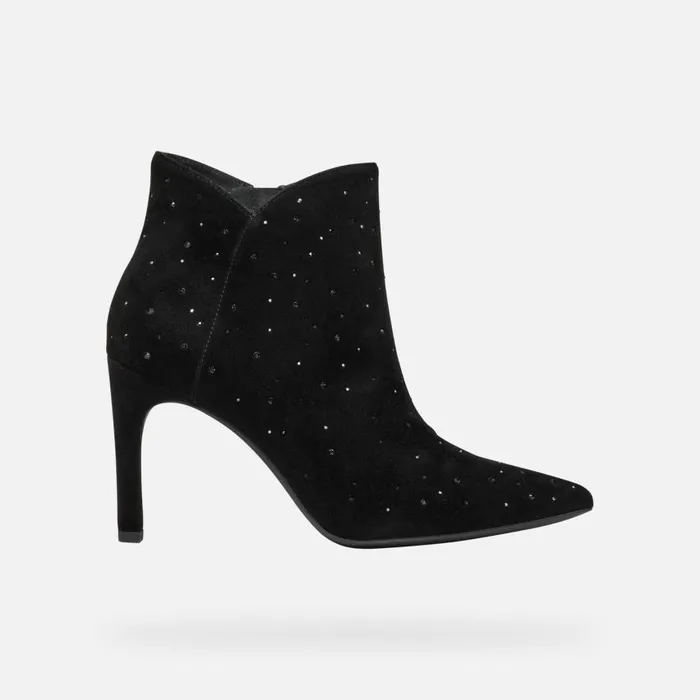 Woman Geox Ankle Boots FAVIOLA WOMAN Brilliant Black Highheel Ankle Boots Brilliant Black