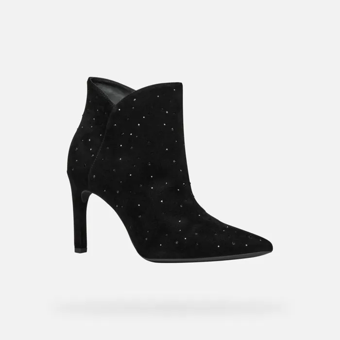 Woman Geox Ankle Boots FAVIOLA WOMAN Brilliant Black Highheel Ankle Boots Brilliant Black