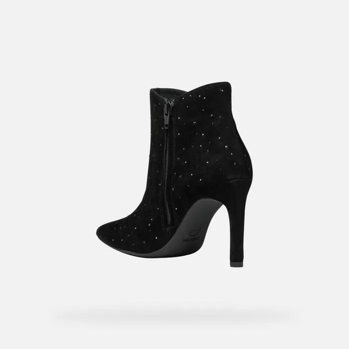 Woman Geox Ankle Boots FAVIOLA WOMAN Brilliant Black Highheel Ankle Boots Brilliant Black