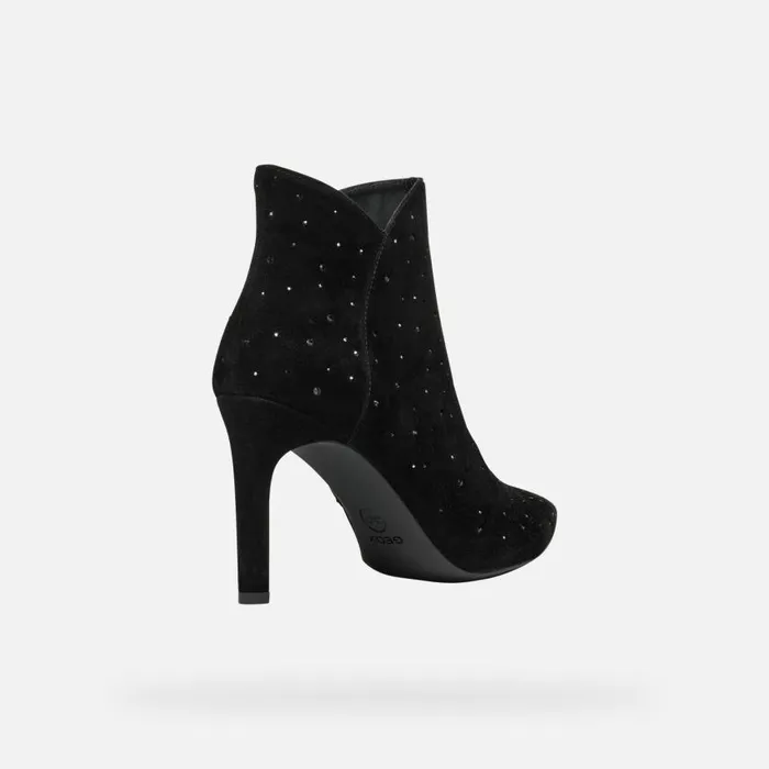 Woman Geox Ankle Boots FAVIOLA WOMAN Brilliant Black Highheel Ankle Boots Brilliant Black