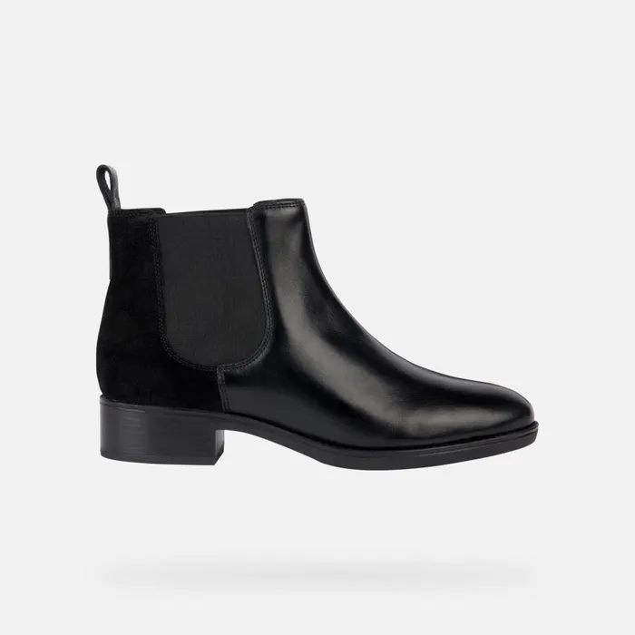 Woman Geox Ankle Boots FELICITY WOMAN Black Chelsea Boots Black