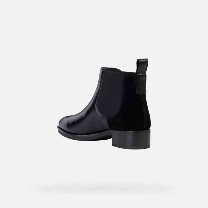 Woman Geox Ankle Boots FELICITY WOMAN Black Chelsea Boots Black